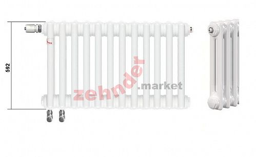 Радиатор Zehnder Charleston Completto CH 2060/63 V001 ½  RAL 9016