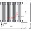 Радиатор Zehnder Charleston Completto 2050/14 V001 1/2 Technoline 0325 TL нижнее подключение