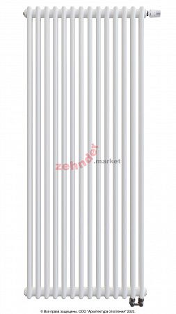 Вертикальный радиатор Zehnder Charleston Completto 2180/14 V001 1/2 RAL 9016 нижнее подключение