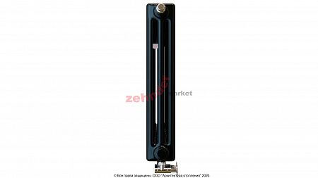 Радиатор Zehnder Charleston Completto 3057/20 V001 1/2 RAL 9217 matt цвет Черный нижнее подключение