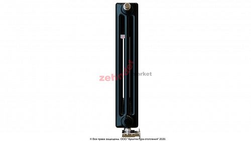 Радиатор Zehnder Charleston Completto 3057/20 V001 1/2 RAL 9217 matt цвет Черный нижнее подключение
