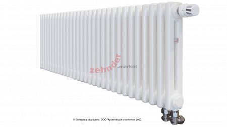 Радиатор Zehnder Charleston Completto 2035/30 V001 1/2 RAL 9016 нижнее подключение