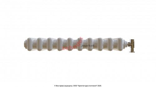 Вертикальный радиатор Zehnder Charleston 2180/10 1270 3/4 RAL 9016 боковое подключение