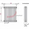 Радиатор Zehnder Charleston 3057/10 1270 3/4 RAL 9016 боковое подключение
