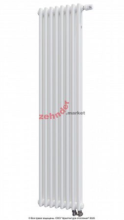Вертикальный радиатор Zehnder Charleston Completto 2180/08 V001 1/2 RAL 9016 нижнее подключение