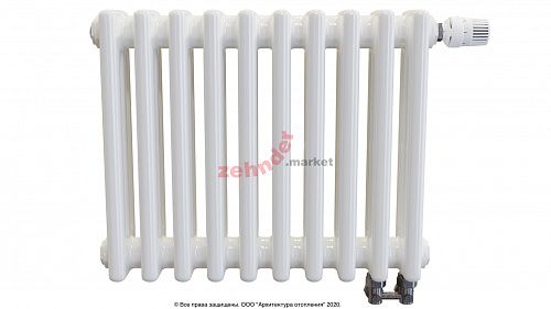 Радиатор Zehnder Charleston Completto 3037/10 V001 1/2 RAL 9016 нижнее подключение