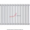 Радиатор Zehnder Charleston 2050/18 1270 1/2 RAL 9016 боковое подключение (с кронштейнами CVD1+BH)