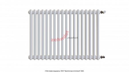 Радиатор Zehnder Charleston 2050/18 1270 1/2 RAL 9016 боковое подключение (с кронштейнами CVD1+BH)