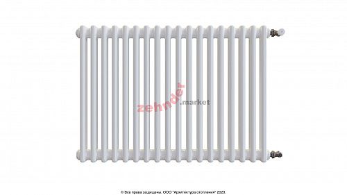 Радиатор Zehnder Charleston 2050/18 1270 1/2 RAL 9016 боковое подключение (с кронштейнами CVD1+BH)