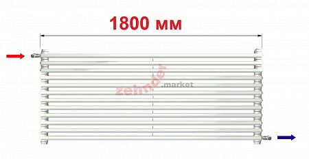 Радиатор Zehnder Charleston Turned T3180/12 N1680 RAL 9016