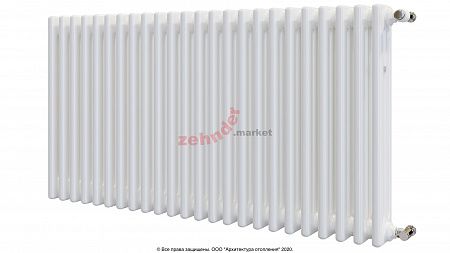 Радиатор Zehnder Charleston 3057/24 1270 3/4 RAL 9016 боковое подключение