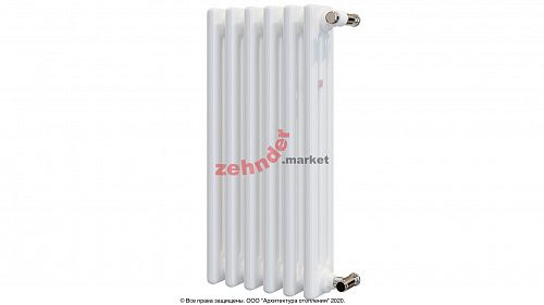 Радиатор Zehnder Charleston CH 3050/06 1270 1/2 RAL 9016 боковое подключение (с кронштейнами CVD1+BH)