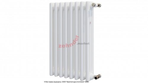Радиатор Zehnder Charleston 3057/08 1270 3/4 RAL 9016 боковое подключение