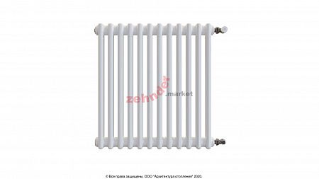 Радиатор Zehnder Charleston 2050/12 1270 1/2 RAL 9016 боковое подключение (с кронштейнами CVD1+BH)