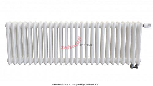 Радиатор Zehnder Charleston Completto 3037/26 V001 1/2 RAL 9016 нижнее подключение