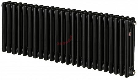 Радиатор Zehnder Charleston 3057/24 1270 3/4 RAL 9217 matt Чёрный боковое подключение