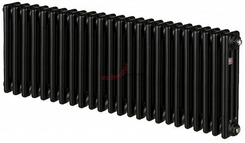 Радиатор Zehnder Charleston 3057/24 1270 3/4 RAL 9217 matt Чёрный боковое подключение