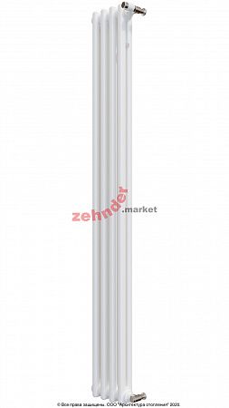 Вертикальный радиатор Zehnder Charleston 2180/04 1270 3/4 RAL 9016 боковое подключение