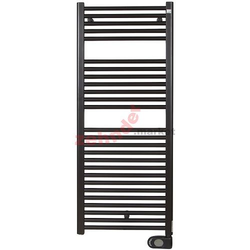 Электрический полотенцесушитель Zehnder Aura PBEBZ-120-50/MQ RAL 9005 matt/патрон Musa RAL 9005 matt