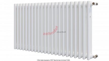 Радиатор Zehnder Charleston 3057/22 1270 3/4 RAL 9016 боковое подключение