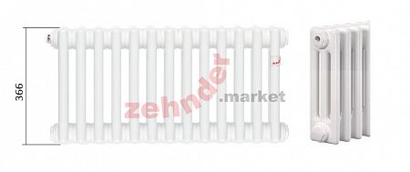 Радиатор Zehnder Charleston CH 3037/03 1270 ¾ RAL 9016
