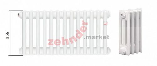 Радиатор Zehnder Charleston CH 3037/03 1270 ¾ RAL 9016