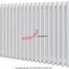 Радиатор Zehnder Charleston CH 3050/22 1270 1/2 RAL 9016 боковое подключение (с кронштейнами CVD1+BH)