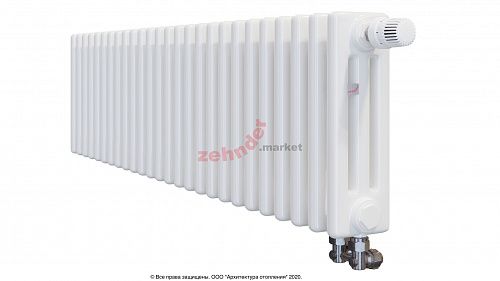 Радиатор Zehnder Charleston Completto 3030/26 V001 1/2 RAL 9016 нижнее подключение