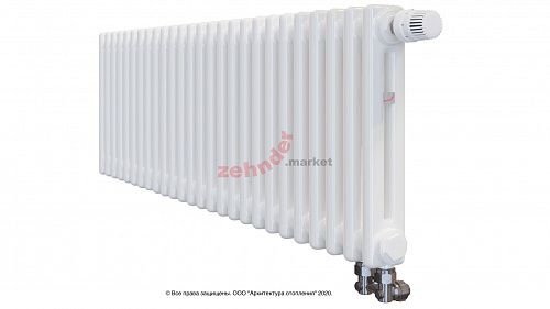 Радиатор Zehnder Charleston Completto 2035/26 V001 1/2 RAL 9016 нижнее подключение