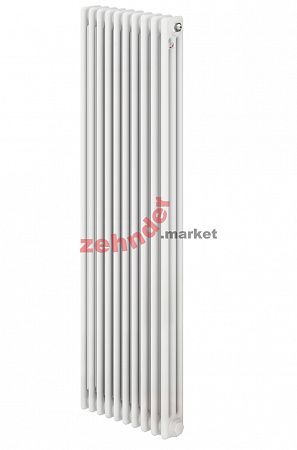 Вертикальный радиатор Zehnder Charleston 3180/10 1270 1/2 RAL 9016 боковое подключение (с кронштейнами CVD1+BH)