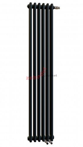 Вертикальный радиатор Zehnder Charleston Completto 3180/06 V001 1/2 RAL 9217 matt Чёрный нижнее подключение