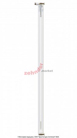 Вертикальный радиатор Zehnder Charleston 2180/08 1270 1/2 RAL 9016 боковое подключение (с кронштейнами CVD1+BH)