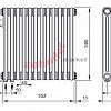 Радиатор Zehnder Charleston Completto 2050/12 V001 1/2 Technoline 0325 TL нижнее подключение