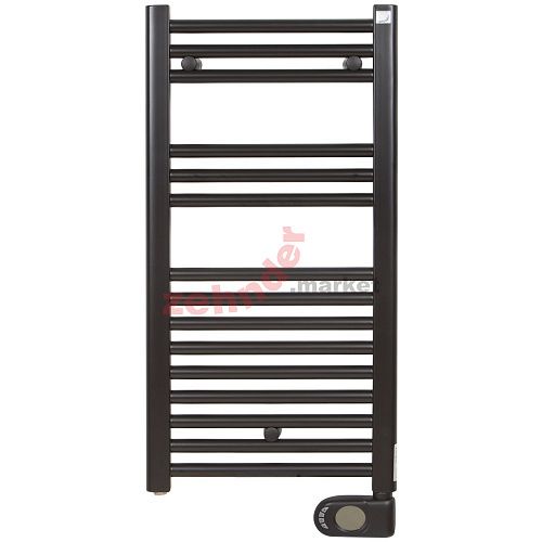 Электрический полотенцесушитель Zehnder Aura PBEBZ-080-40/MQ RAL 9005 matt/патрон Musa RAL 9005 matt