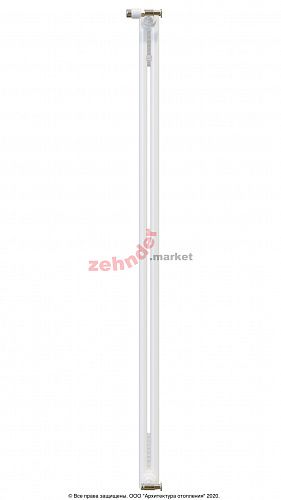 Вертикальный радиатор Zehnder Charleston 2180/10 1270 3/4 RAL 9016 боковое подключение