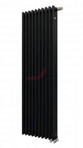 Вертикальный радиатор Zehnder Charleston Completto 3180/10 V001 1/2 RAL 9217 matt Чёрный нижнее подключение
