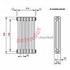 Радиатор Zehnder Charleston CH 3050/06 1270 1/2 RAL 9016 боковое подключение (с кронштейнами CVD1+BH)