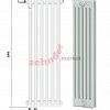 Радиатор Zehnder Charleston Completto CH 6280/03 V001 ½ RAL 9016