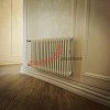Радиатор Zehnder Charleston 3057/18 1270 3/4 RAL 9016 боковое подключение