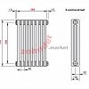 Радиатор Zehnder Charleston 3057/08 1270 3/4 RAL 9016 боковое подключение