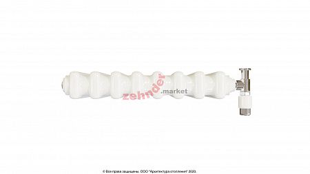 Вертикальный радиатор Zehnder Charleston 2180/08 1270 1/2 RAL 9016 боковое подключение (с кронштейнами CVD1+BH)