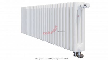 Радиатор Zehnder Charleston Completto 3037/28 V001 1/2 RAL 9016 нижнее подключение