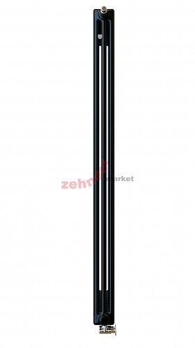 Вертикальный радиатор Zehnder Charleston Completto 3180/10 V001 1/2 RAL 9217 matt Чёрный нижнее подключение