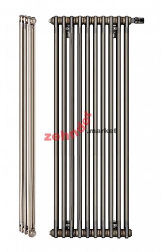 Вертикальный радиатор Zehnder Charleston 2180/10 V001 1/2 Technoline 0325 TL нижнее подключение (с кронштейнами CVD1+BH)