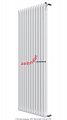 Вертикальный радиатор Zehnder Charleston 2180/12 1270 1/2 RAL 9016 боковое подключение (с кронштейнами CVD1+BH)