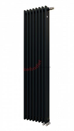 Вертикальный радиатор Zehnder Charleston Completto 3180/08 V001 1/2 RAL 9217 matt Чёрный нижнее подключение