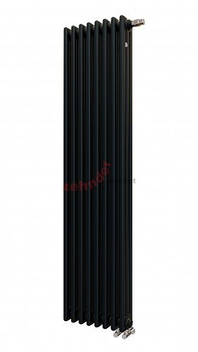 Вертикальный радиатор Zehnder Charleston Completto 3180/08 V001 1/2 RAL 9217 matt Чёрный нижнее подключение