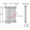 Радиатор Zehnder Charleston 2056/08 1270 3/4 RAL 9016 боковое подключение