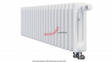 Радиатор Zehnder Charleston Completto 3030/22 V001 1/2 RAL 9016 нижнее подключение (с кронштейнами CVD1+BH)