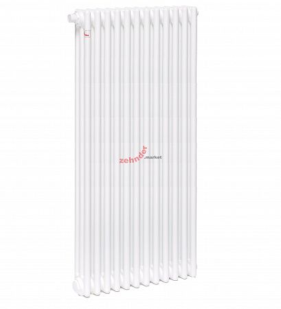 Вертикальный радиатор Zehnder Charleston Completto 3180/12 V001 1/2 RAL 9016 нижнее подключение (с кронштейнами CVD1+BH)